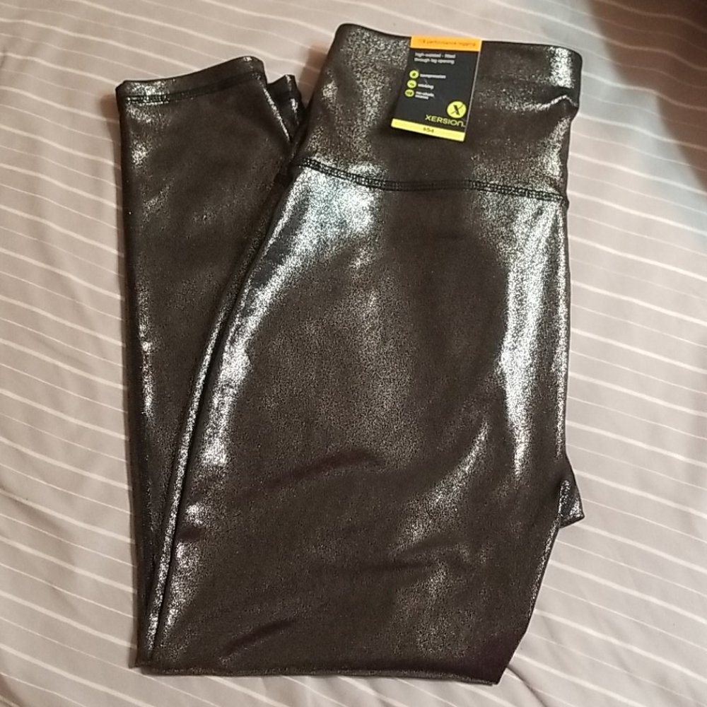 Xersion black glitter leggings